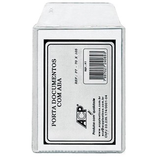 Porta documentos com aba P7 75x105mm unidade ACP
