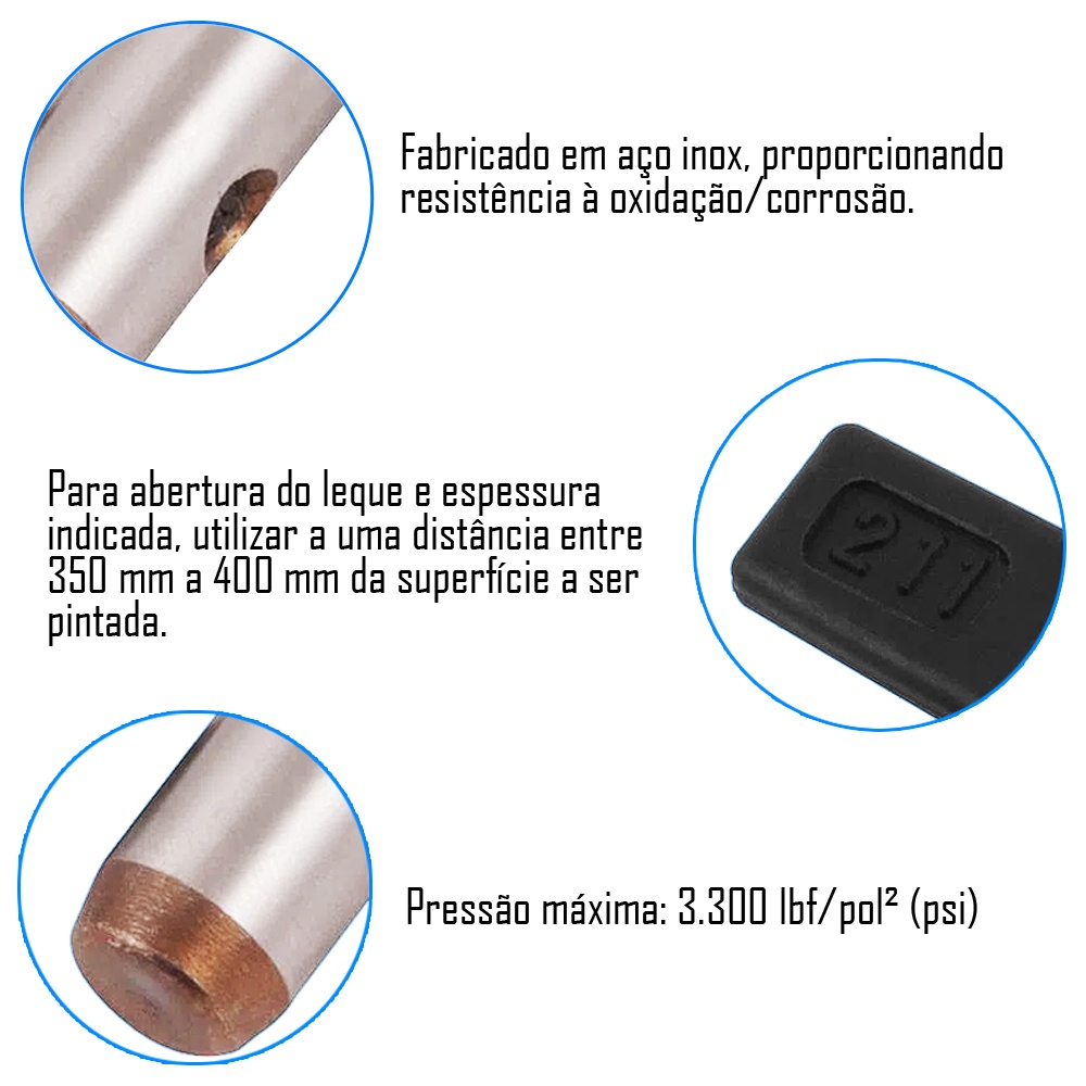 Bico Leque 211 Para Máquina de Pintura Airless Vonder · foto 2