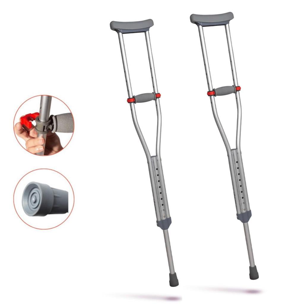 Par Muleta Axilar Ajustavel Em Aluminio 130kg Hidrolight