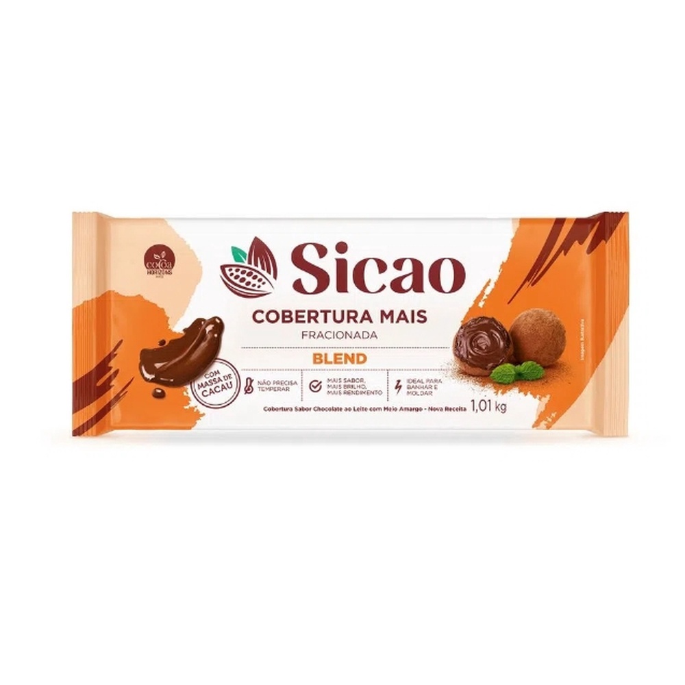 Cobertura Sicao Mais Barra 1,01kg Blend em Oferta na Shopee