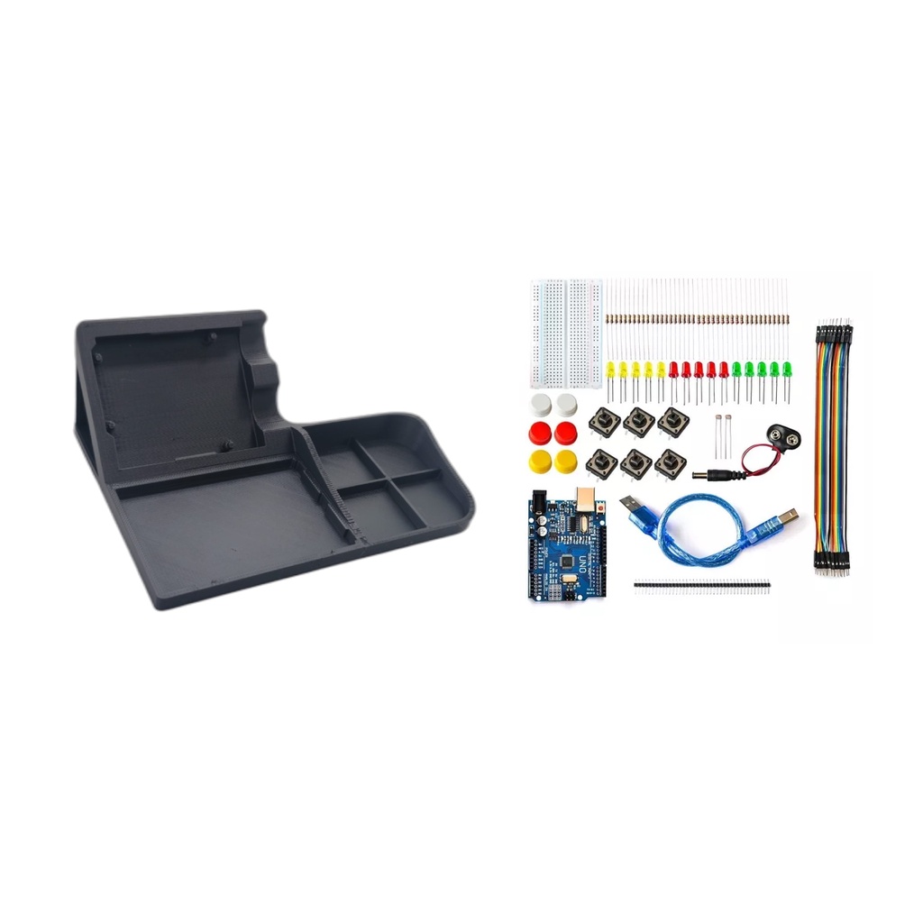 Mini Bancada Eletrônica 3D Para Arduino Protoboard Kit Nfe