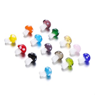 St. kunkka 10Pcs Contas de Cogumelo de Vidro Contas de Cogumelo Tridimensionais Contas de Vidro de Cogumelo Podem ser Usadas para Jóias de Bricolage Fazendo Colar Pulseira
