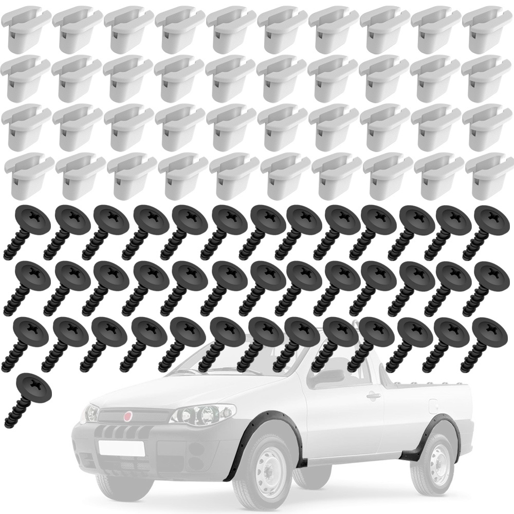 Kit 40 Buchas Com Parafusos Moldura Paralama Strada Adventure G3 2005 2006 2007 2008