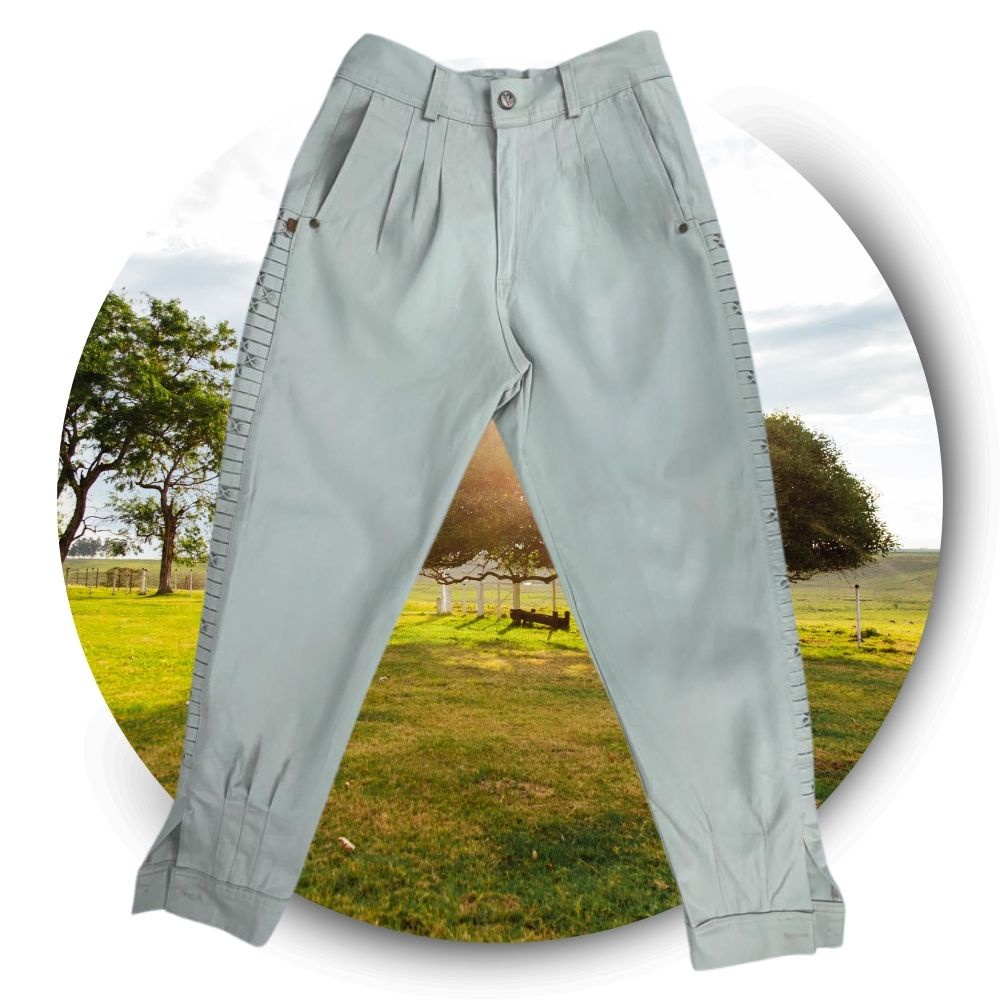 Bombacha Buenaca Original Com Favo Branco Gelo Para Homem Gaucho Usar Com Bota Gaucha