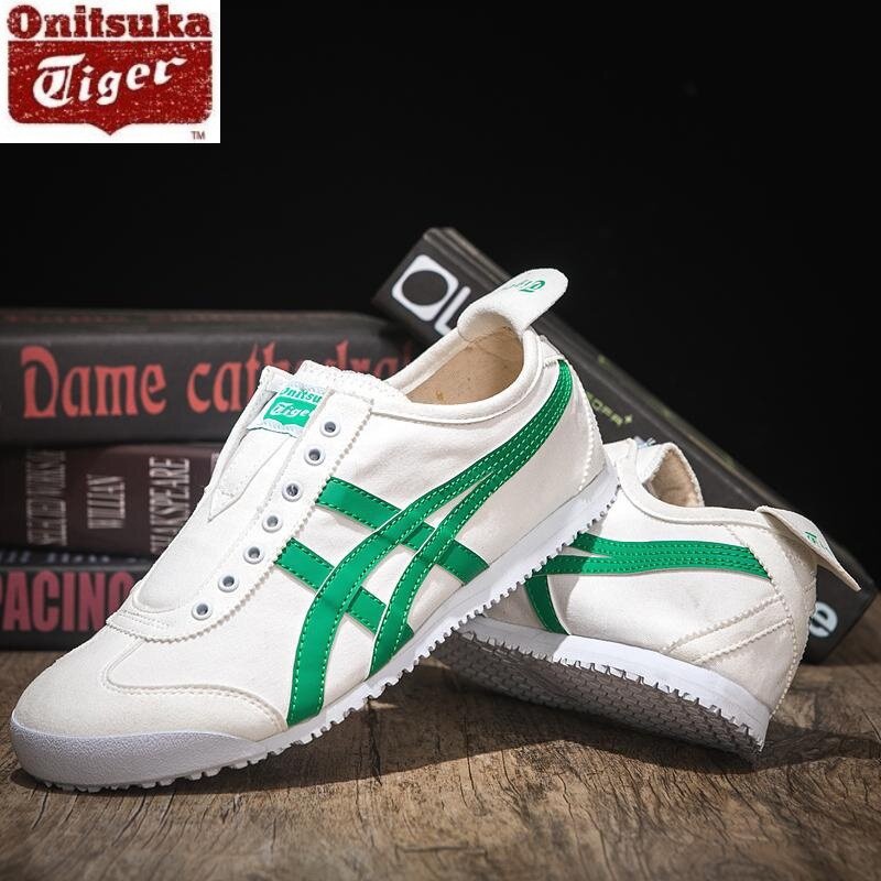 Onitsuka Tiger MEXICO 66 Melhor Preço Presente Original Ultra Soft Branco Tela Casual Masculino e Feminino Corrida Desportiva Tênis de Corrida