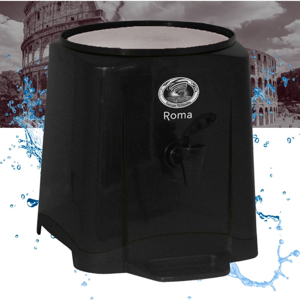 Suporte Furacão Utilidades Água Roma Com Cuba de Plástico Black