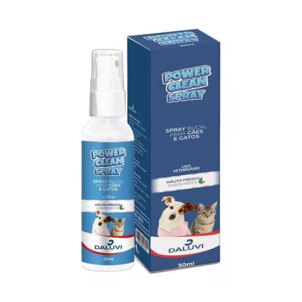 Power Clean Spray Bucal Para Cães Contra Tártaros Mau Hálito em Oferta na Shopee