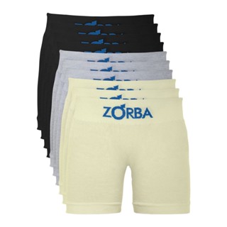 Kit 10 Cuecas Zorba Infantil Boxer sem Costura Algodão 678