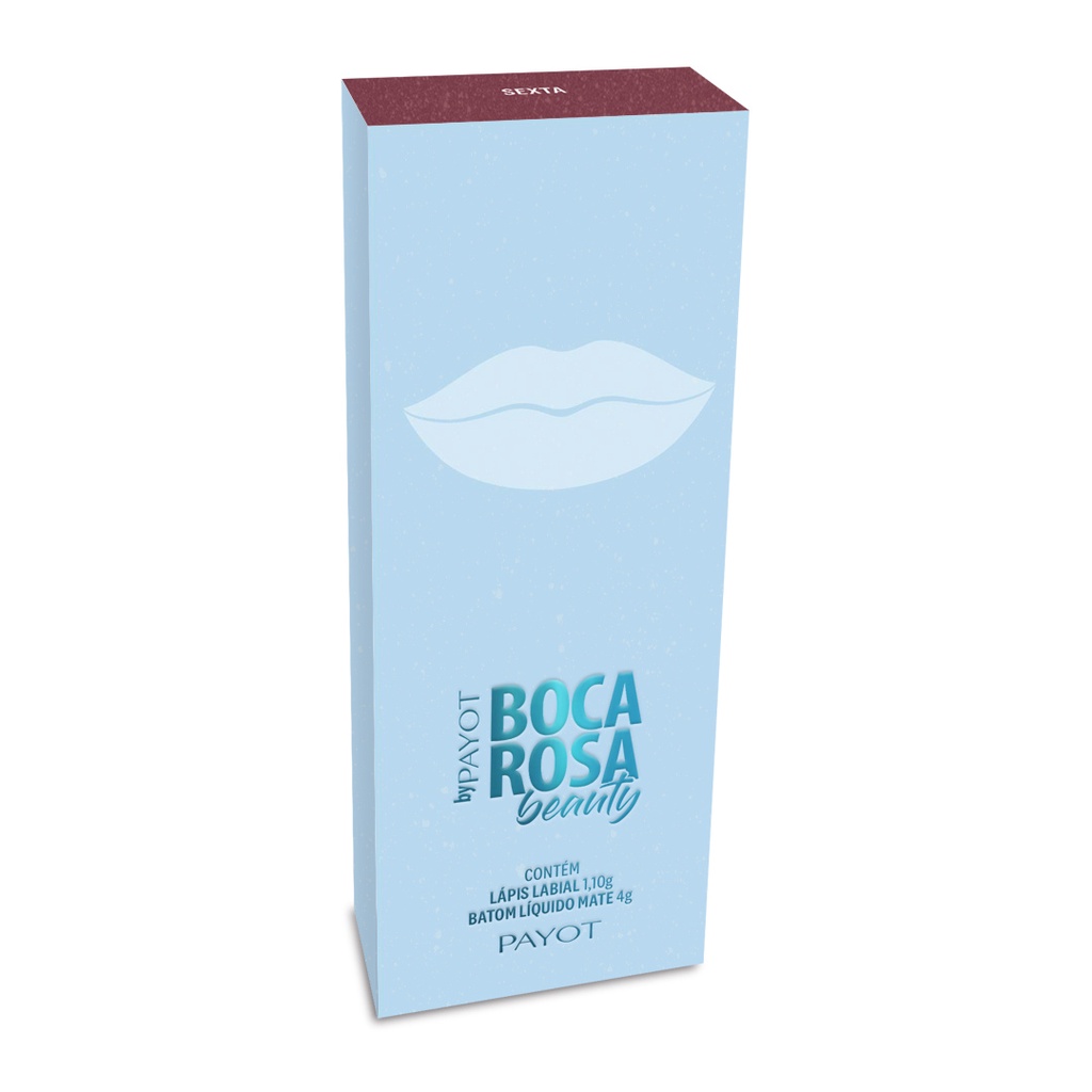 Kit Especial Boca Rosa Lápis Sexta + Batom Sexta