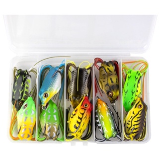 Kit 10pçs Isca Sapo Frog Anti Enrosco Sapinho De Superfície em Oferta na Shopee