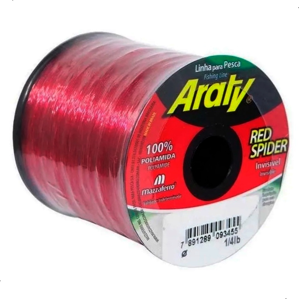 Linha de Monofilamento Mazzaferro Araty Red Spider - Vários Espessuras em Oferta na Shopee