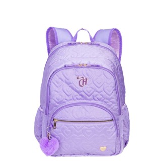 Mochila Grande 2 Compartimentos Capricho Crush - Lilás
