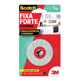 Fita dupla face espuma cozinha 24mmx1,5m 3M em Oferta na Shopee