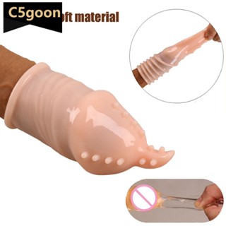 C5GOON 4 Tipos De Preservativos Reutilizáveis Manga De Extensão Do Pênis Masculino Com Anel De Esperma Dildo De Galo Brinquedos Sexuais Adultos Para Homens Ejacul Delay B3X9