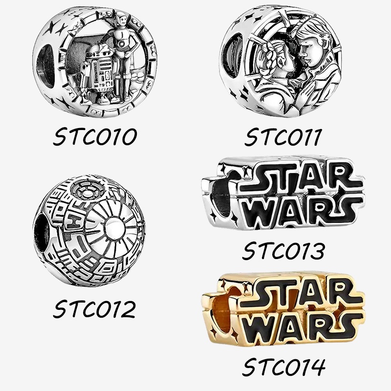 Detalhes do Pingente Charme Star Wars em Prata 925 - Acessórios para Pulseiras DIY