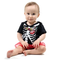 Fantasia Body Com Saia Bebê Caveira Mexicana - Halloween