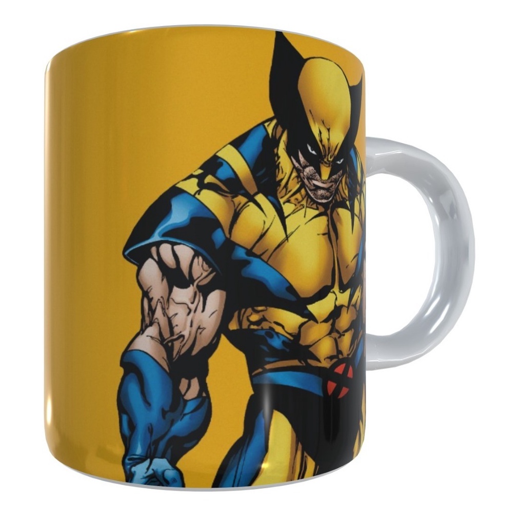 Caneca Wolverine Logan Xmen Marvel Películas Xicara Café