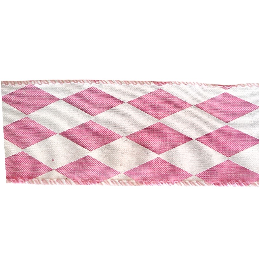 Fita Decorativa Triangulos Rosa - 6,3cm x 9,14m - 1 unidade - Rizzo