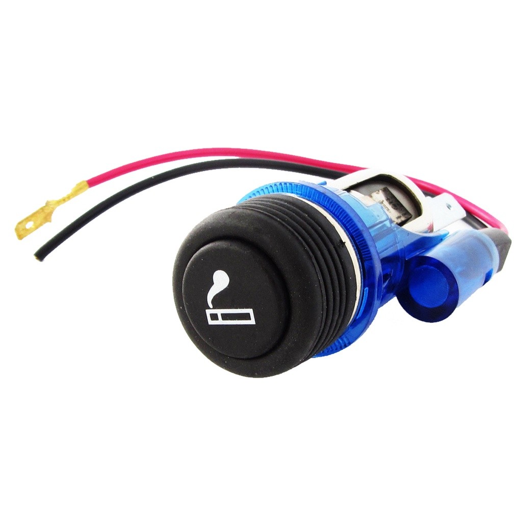 Acendedor Cigarro Isqueiro Gps Celular Carregador 12v Azul