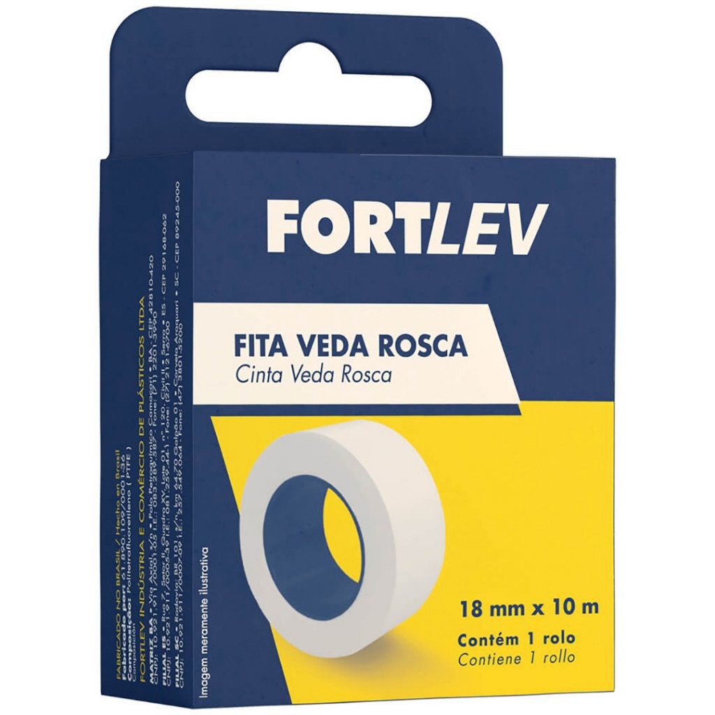 Fita Veda Rosca 18mm X 10m Fortlev em Oferta na Shopee