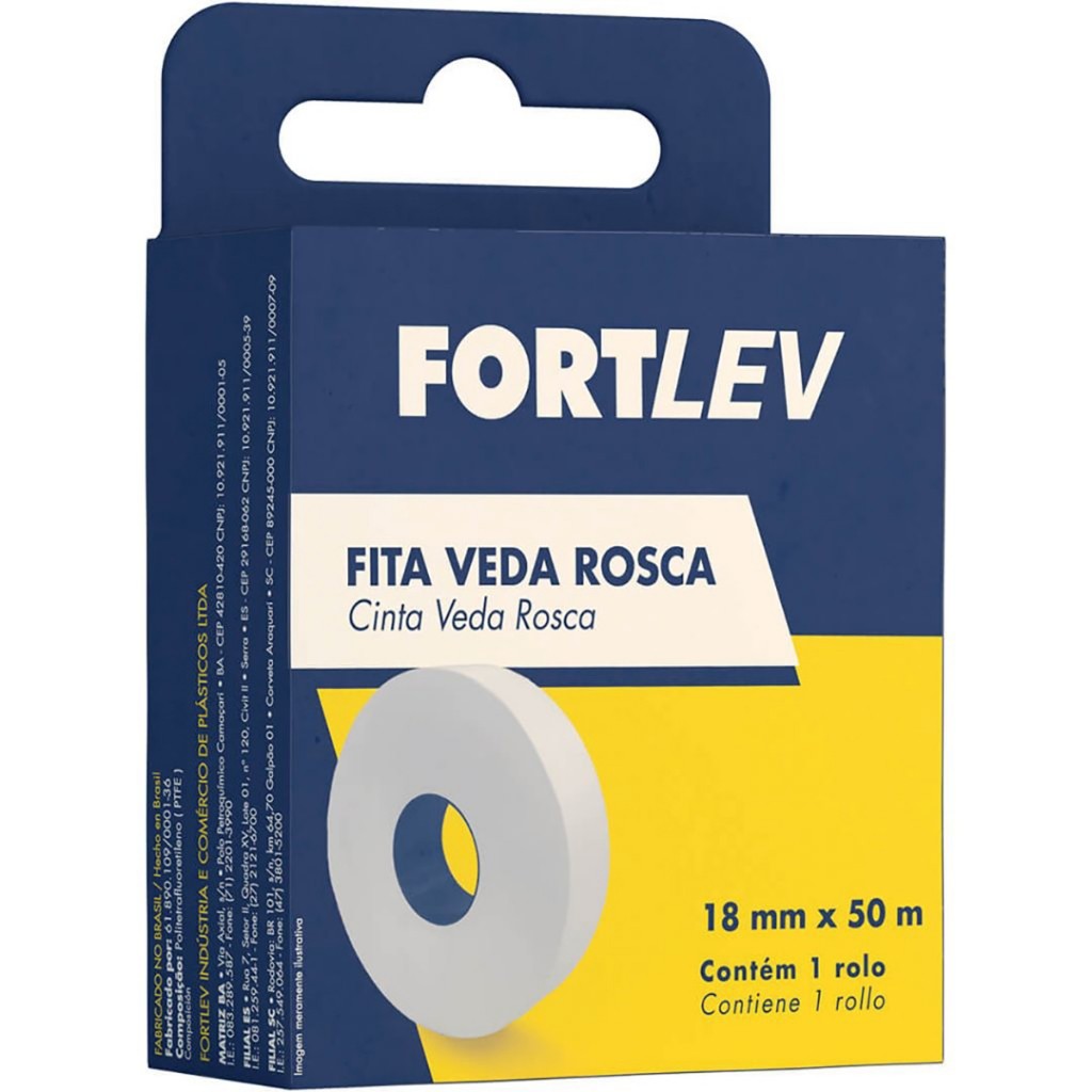 Fita Veda Rosca 18mm X 50m Fortlev em Oferta na Shopee