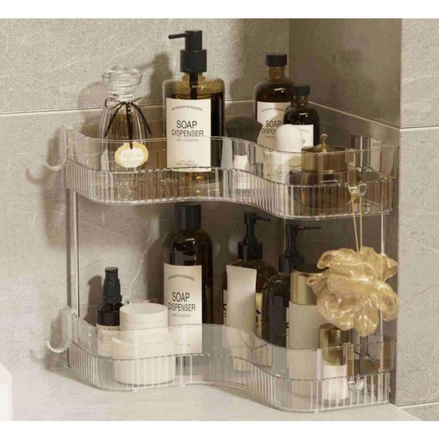 Prateleira Organizador Acrílico Porta Maquiagem Suporte Multiuso De Mesa 2 e 3 Camadas