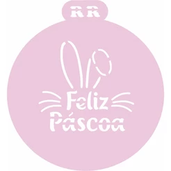 Stencil Feliz Páscoa - Ref. 4048 - 1 unidade - RR CORTADORES - Rizzo