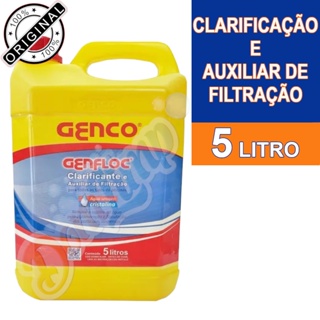 Clarificante E Auxiliar De Filtração Genfloc 5 Litro - Genco em Oferta na Shopee