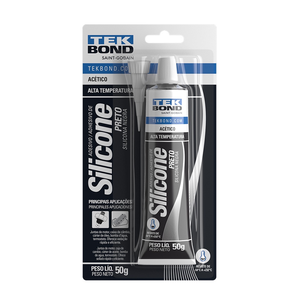Silicone alta temperatura cola junta automotiva TeK Bond 50g