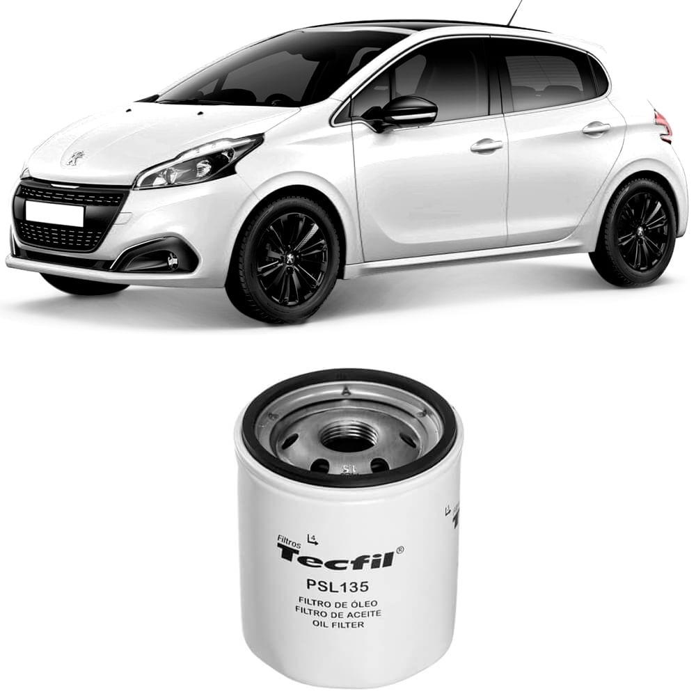 Filtro Óleo Peugeot 208 1.2 12v 2016 A 2017 Tecfil
