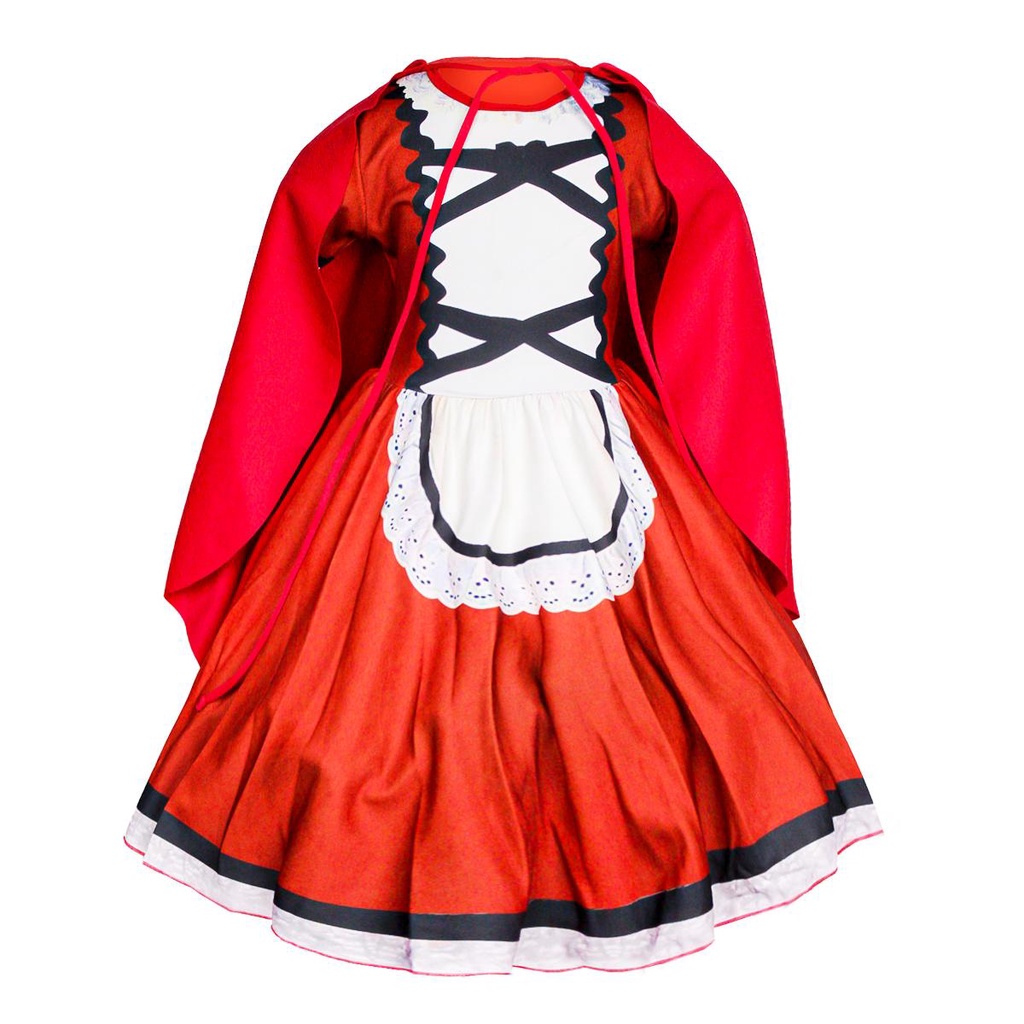 Fantasia Chapéuzinho Vermelho Infantil com Capa em Oferta na Shopee
