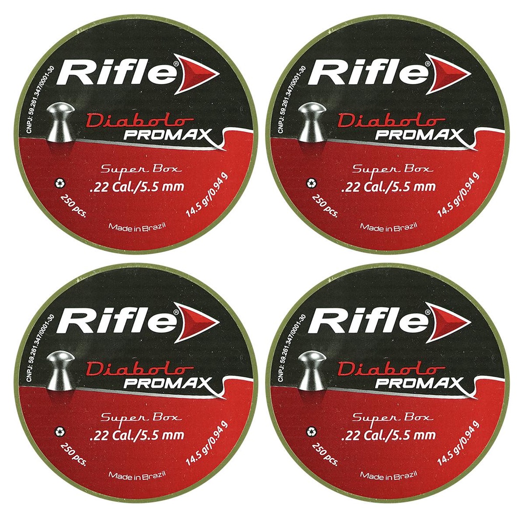 4un Chumbinho 5.5mm Rifle Diabolo Promax - 250un