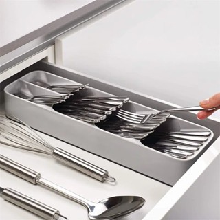 Organizador De Gaveta Talheres Separação Garfo Faca 39,8x11,4x5,8cm Colher Suporte Cozinha Porta Facas para Gaveta Sebo
