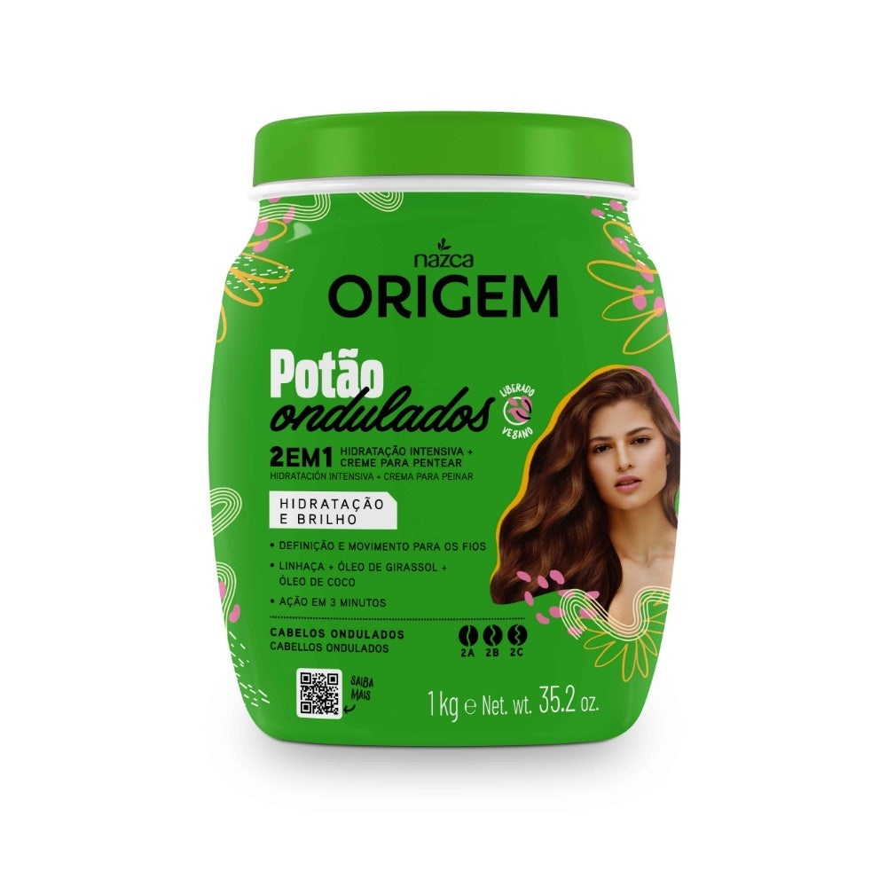 Creme Tratamento Nazca Origem 2 Em 1 Potão Ondulados 1kg em Oferta na Shopee