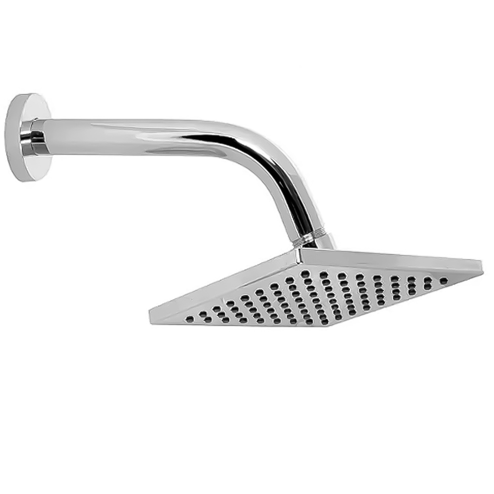 Ducha Chuveiro Quadrado Em ABS De Aço Inox Alta Pressão Combo Kit Parede Área Externa em Oferta na Shopee