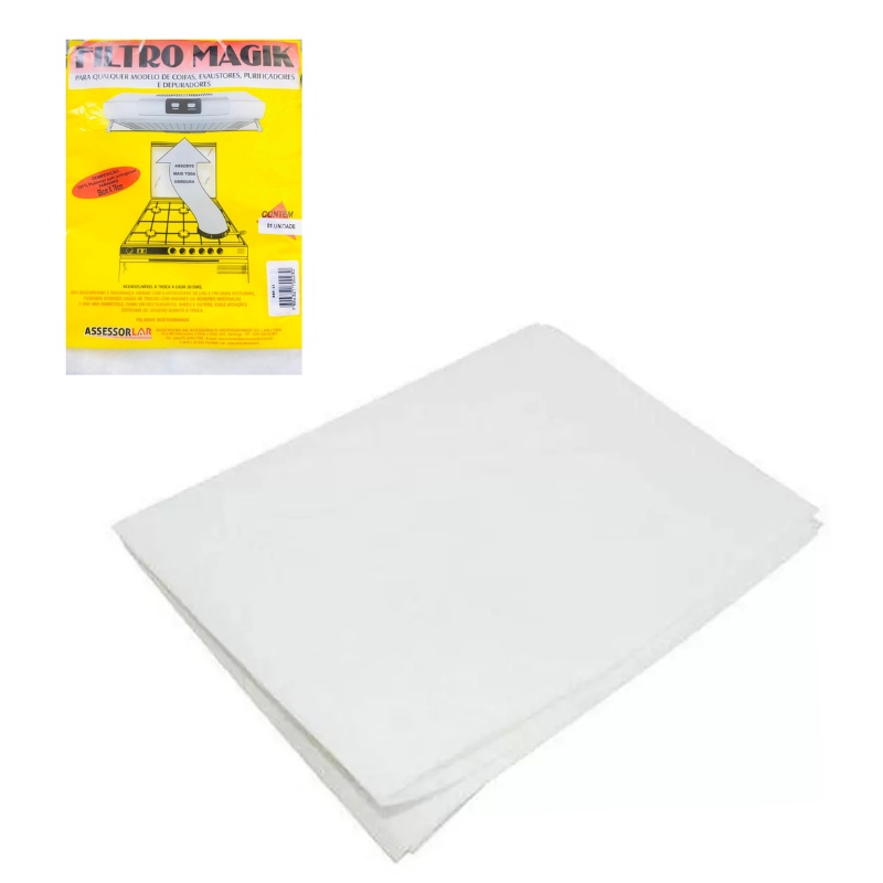 FILTRO PARA EXAUSTOR E QUALQUER MOD. DE COIFAS REF.23 BRANCO