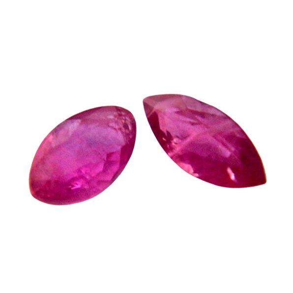 Gema Rubi Navete Natural Facetado Para Joia 0.6ct 3x2mm
