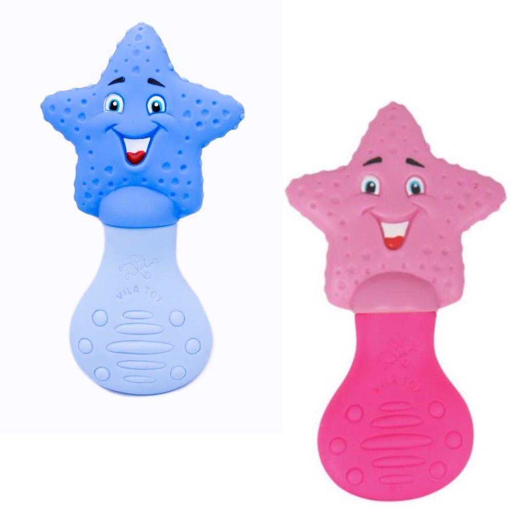 Mordedor Bebe Macio Dentição Stress Gengiva Estrela Vila Toy em Oferta na Shopee