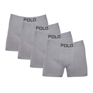 Kit 4 Cuecas Boxer Cotton Polo 781 Algodão Cinza em Oferta na Shopee