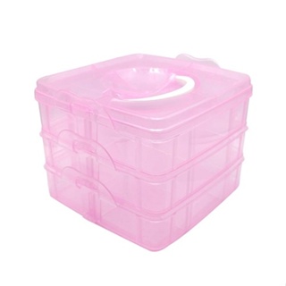 Maleta Organizadora com 6 Divisórias 12x15cm Rosa – Caixa Organizadora Miçangas em Oferta na Shopee
