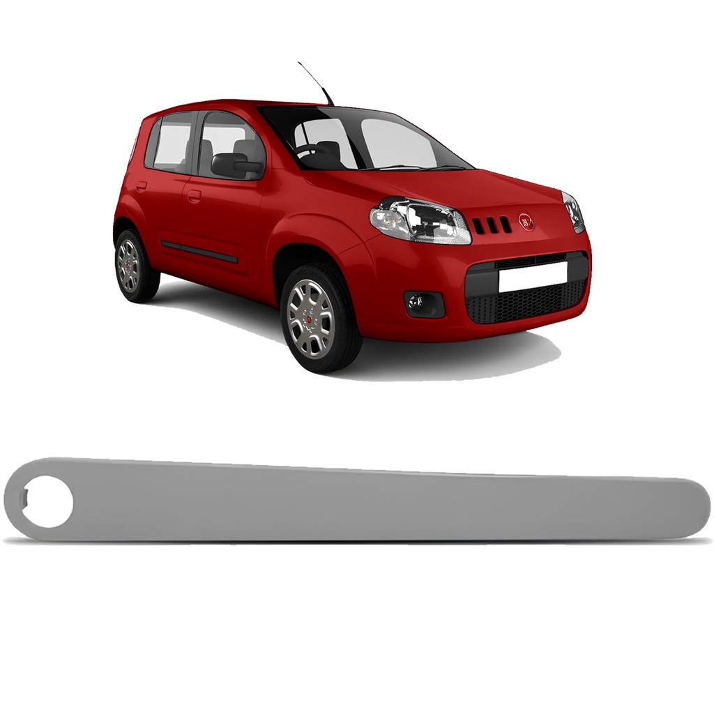Moldura Puxador Porta Dianteira Novo Uno Vivace 2010 2011 2012 2013 2014 2015 Cinza Vidro Manual