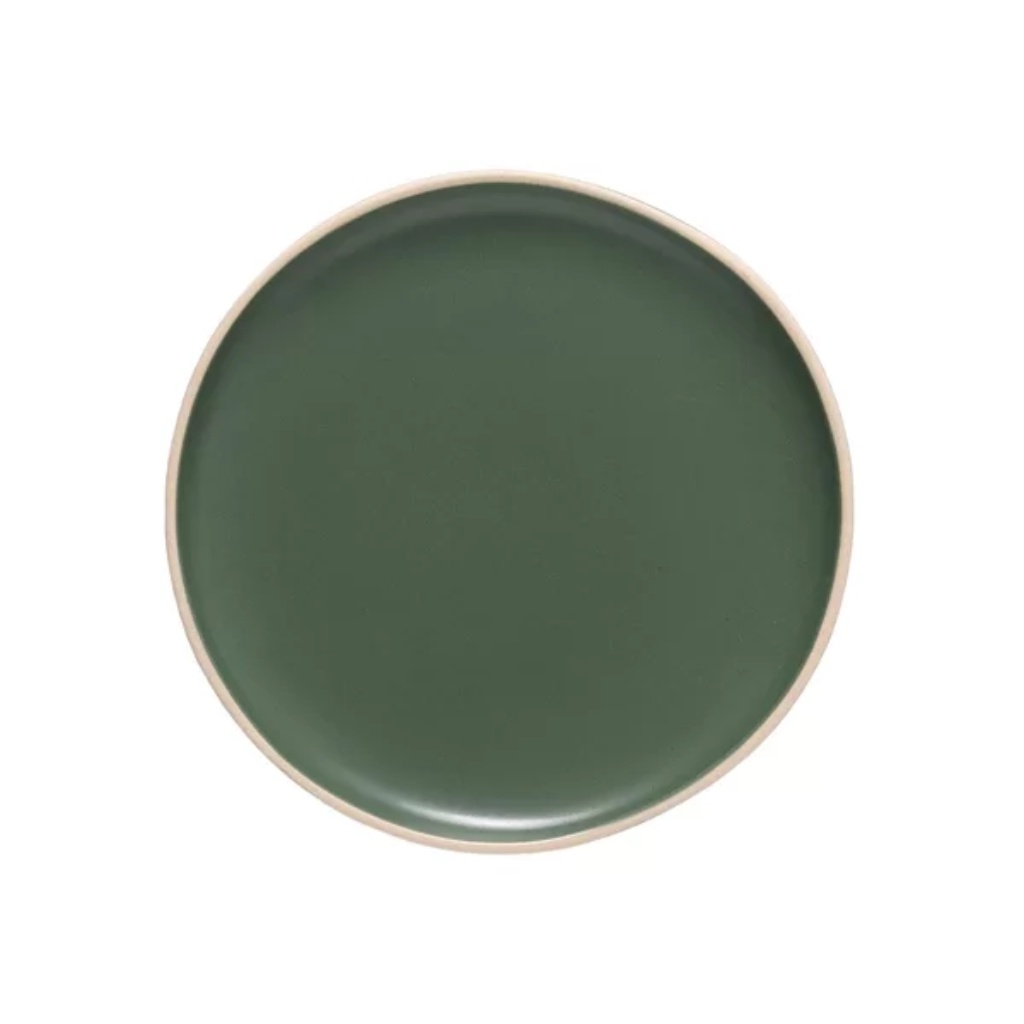 Prato de Sobremesa Vivant Verde Folha Copa e Cia 20cm Verde Escuro Cerâmica Fosca Mate