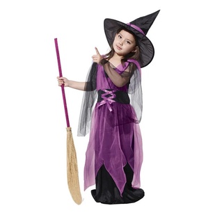Vestido Infantil Fantasia Halloween Bruxa Bruxinha Caveira Mexicana NAO ACOMPANHA A VASSOURA OU MEIA