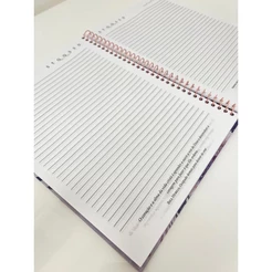 Caderno de Fé | Universitário Capa Dura Espiral | Floral