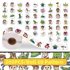 200PCS/Roll Anime Toy Story Adesivos Decorativos De Vedação Rolo De Para Capacete De Bicicleta Decalques De Lápis LanLanStickersWorld