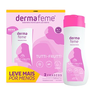 Kit Sabonete Líquido Íntimo Dermafeme Tutti-Frutti com 2 U