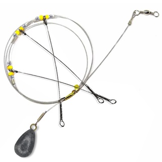 Chicote Pesca Mar C/ 3 Pernadas E 7 Chumbadas em Oferta na Shopee