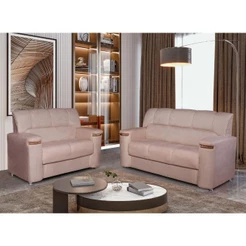Conjunto de Sofá 3x2 Lugares Styllus Caramelo Bello Estofado