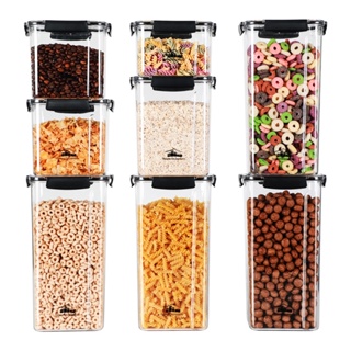 Kit com 8 Potes para Mantimentos Hermeticos, Porta Alimento com Tampa e Travas em Oferta na Shopee