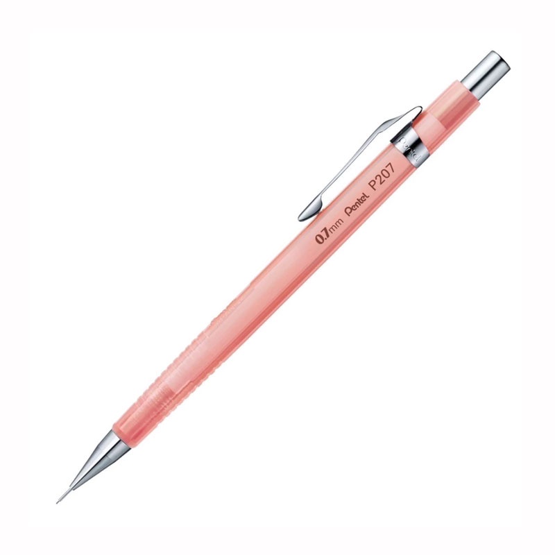 Lapiseira 0.7mm P207 Sharp Clena Rosa Transparente Pentel em Oferta na Shopee